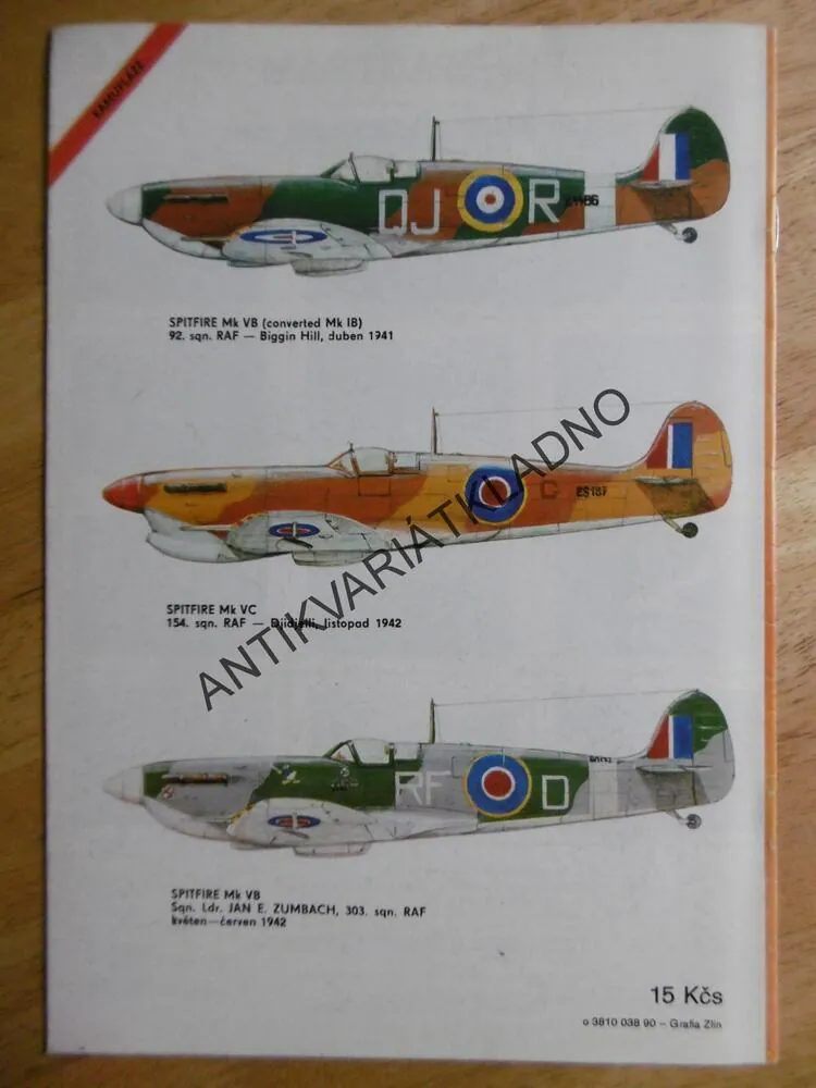 SPITFIRE MK V., AERO TEAM 2., PRO MODELÁŘE, LETADLO,