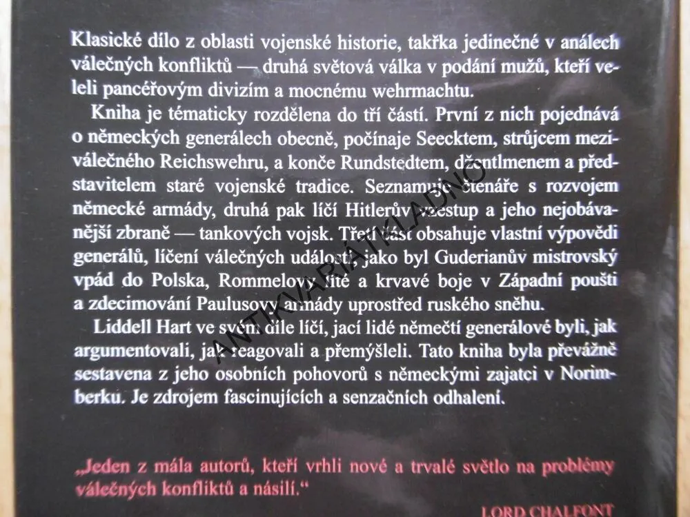 VÁLKA Z DRUHÉHO BŘEHU, LIDDELL HART,
