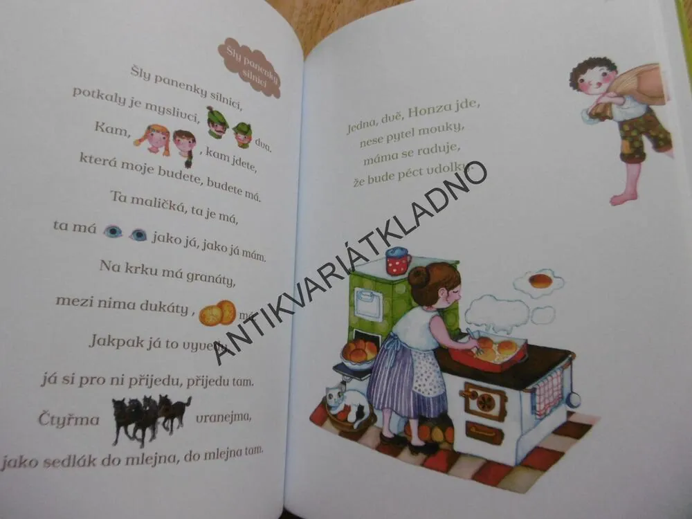 ČESKÉ LIDOVÉ PÍSNIČKY A ŘÍKADLA, MALOVANÉ ČTENÍ, včetně CD, **an