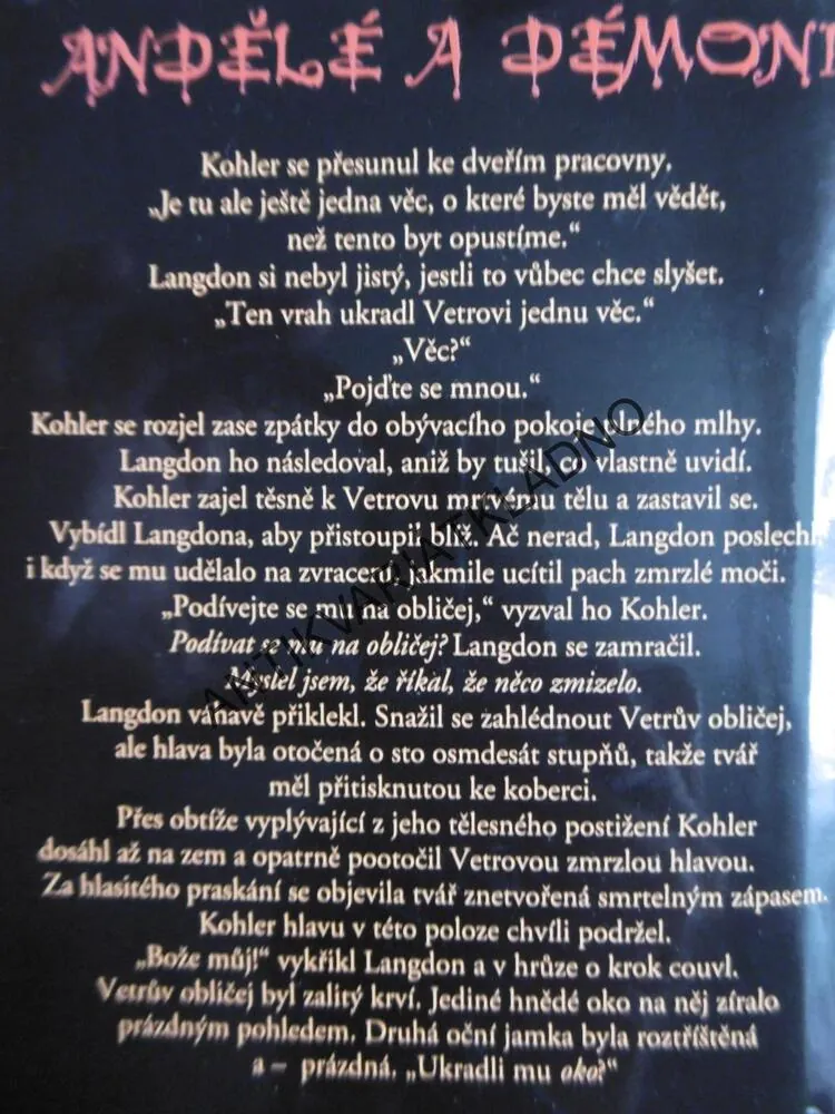 ANDĚLÉ A DÉMONI, DAN BROWN, **an