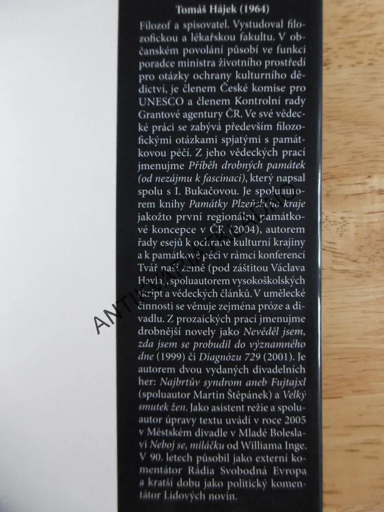 SPÁNEK A NADĚJE, TOMÁŠ HÁJEK, **an