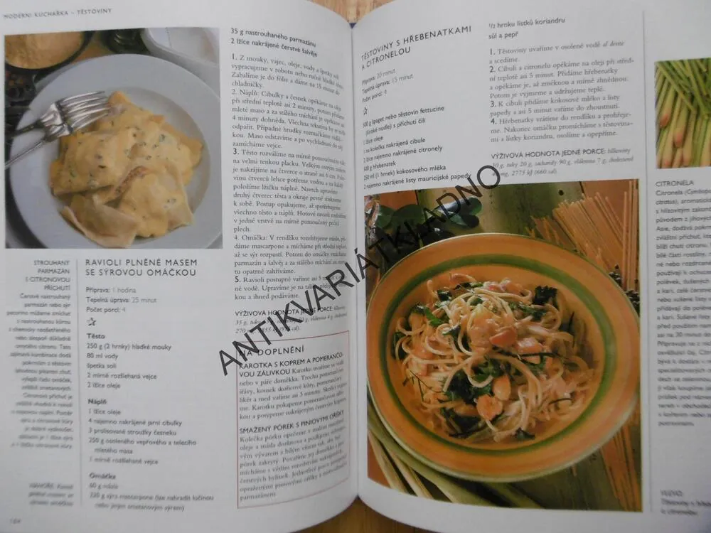 MODERNÍ KUCHAŘKA TĚSTOVINY, **an