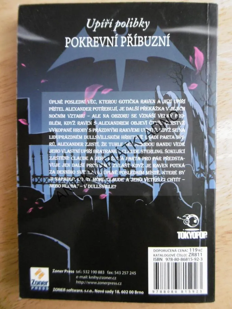 UPÍŘÍ POLIBKY POKREVNÍ PŘÍBUZNÍ, DIL.1.,ELLEN SCHREIBER, GRAFIKA REM, KOMIKS