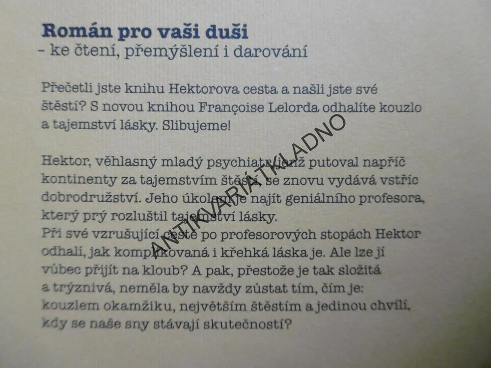 HEKTOR A TAJEMSTVÍ LÁSKY, FRANCOIS LELORD, **an