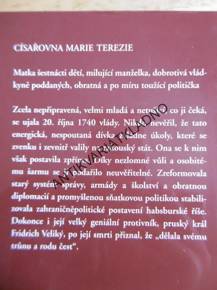 MARIE TEREZIE, OSUDOVÁ HODINA HABSBURKŮ, HEINZ RIEDER, **an