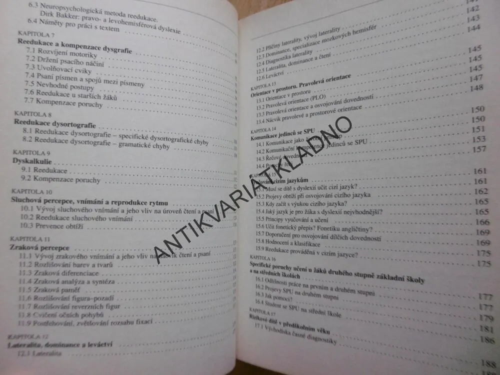 PORUCHY UČENÍ, OLGA ZELINKOVÁ, DYSLEXIE, DYSGRAFIE, DYSORTOGRAFIE, DYSKALKULIE, DYSPRAXIE, ADHD