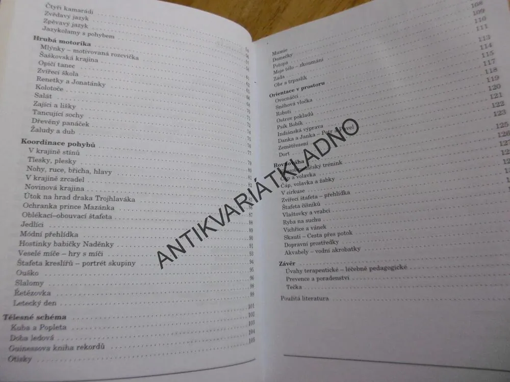 CVIČENÍ PRO ROZVOJ PSYCHOMOTORIKY, SZABOVÁ