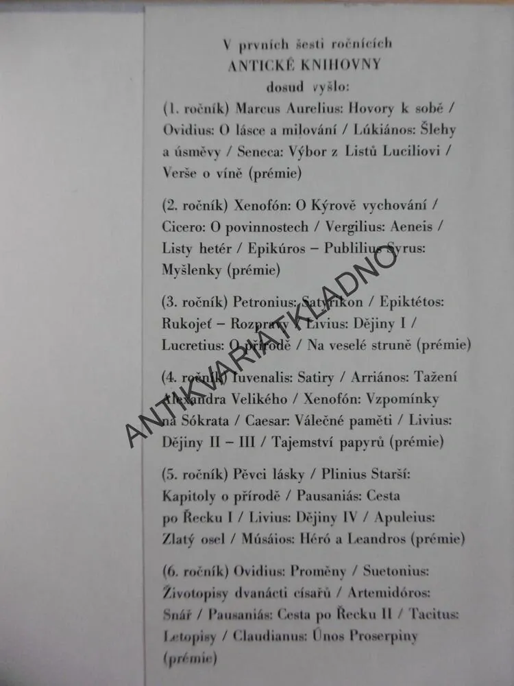 HÉRODIANOS ŘÍM PO MARKU AURELIOVI, ANTICKÁ KNIHOVNA, **an