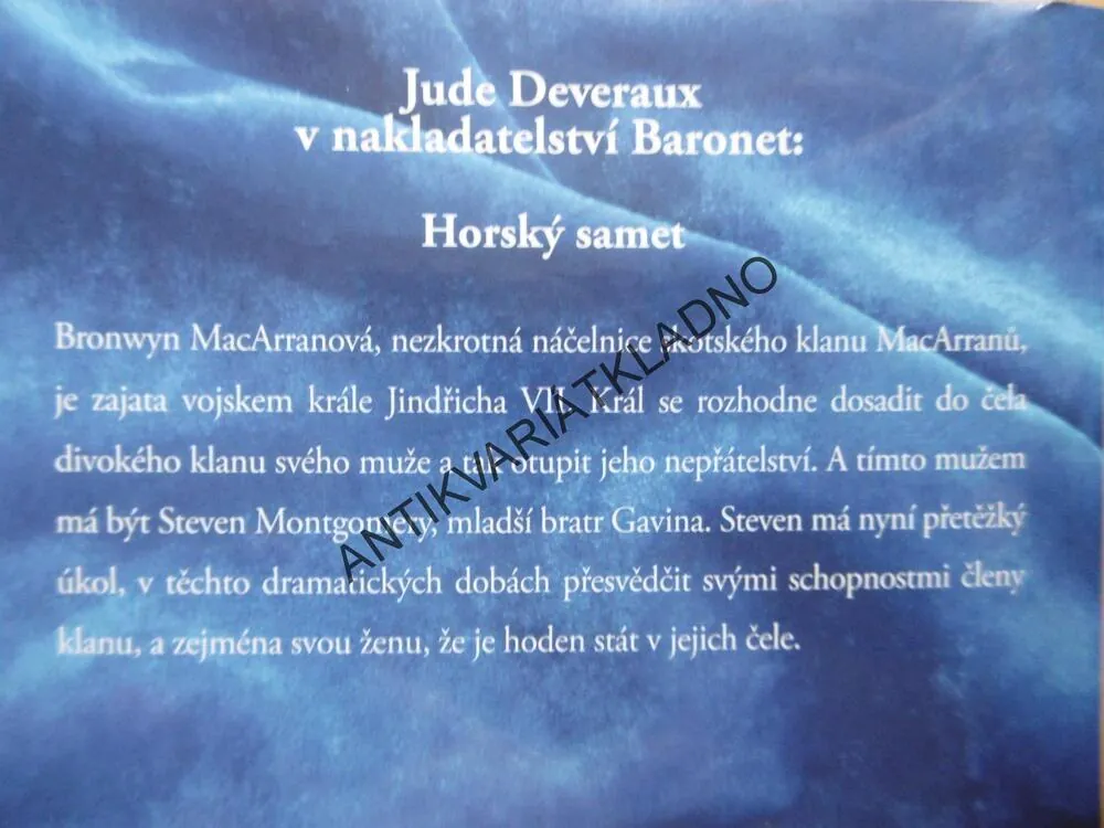 HORSKÝ SAMET, JUDE DEVERAUX, **an