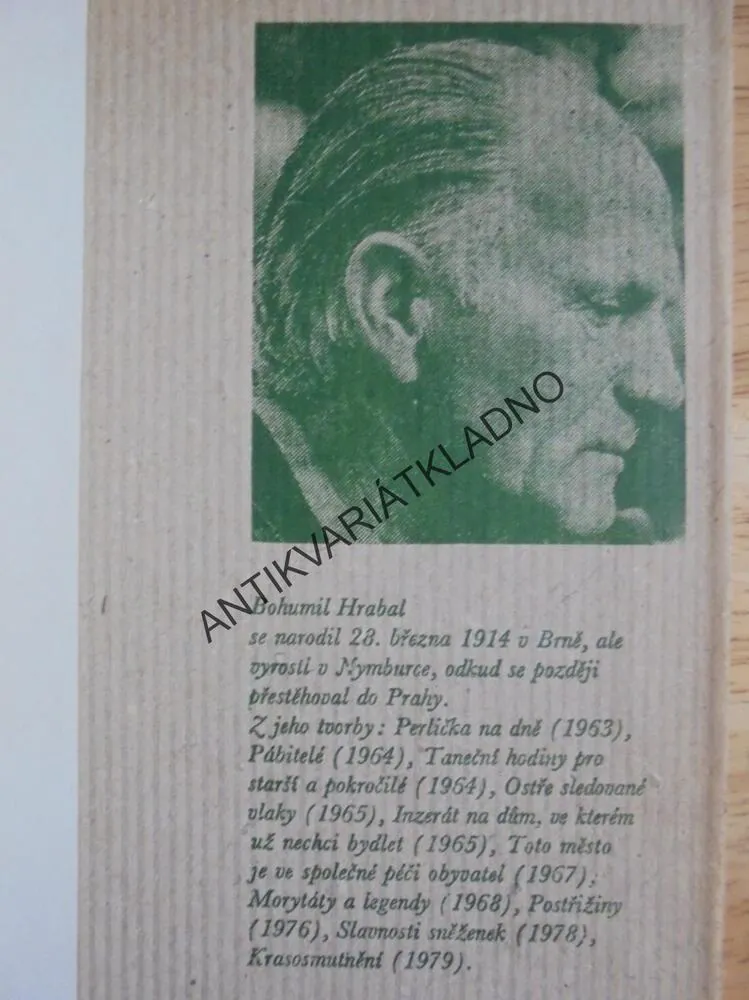 HARLEKÝNOVY MILIONY, BOHUMIL HRABAL, **an