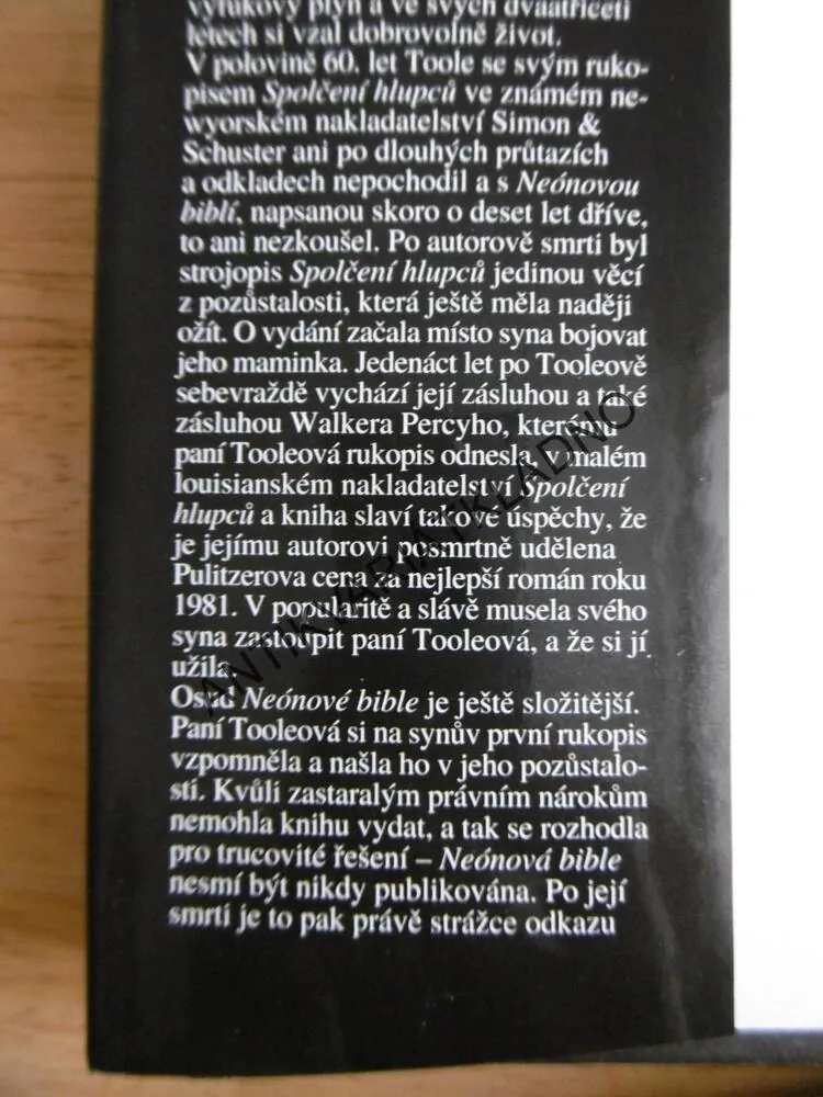 NEÓNOVÁ BIBLE, JOHN KENNEDY TOOLE