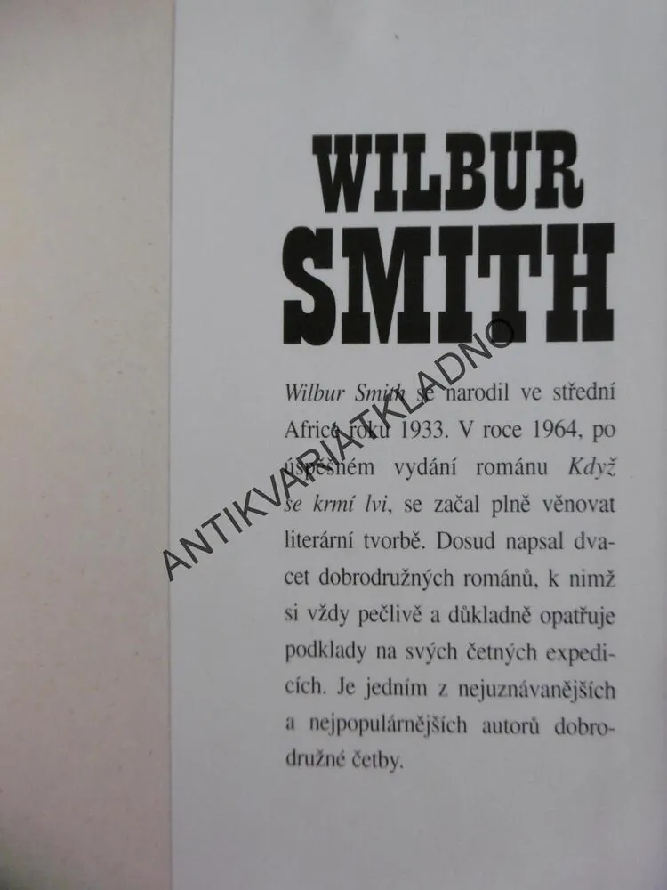 ČAS ZEMŘÍT, WILBUR SMITH, **an