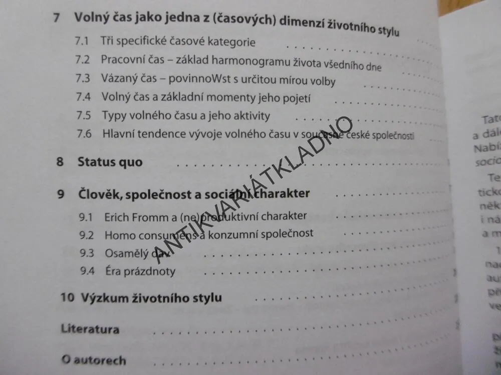SOCIOLOGIE ŽIVOTNÍHO STYLU, DUFFKOVÁ, URBAN, DUBSKÝ