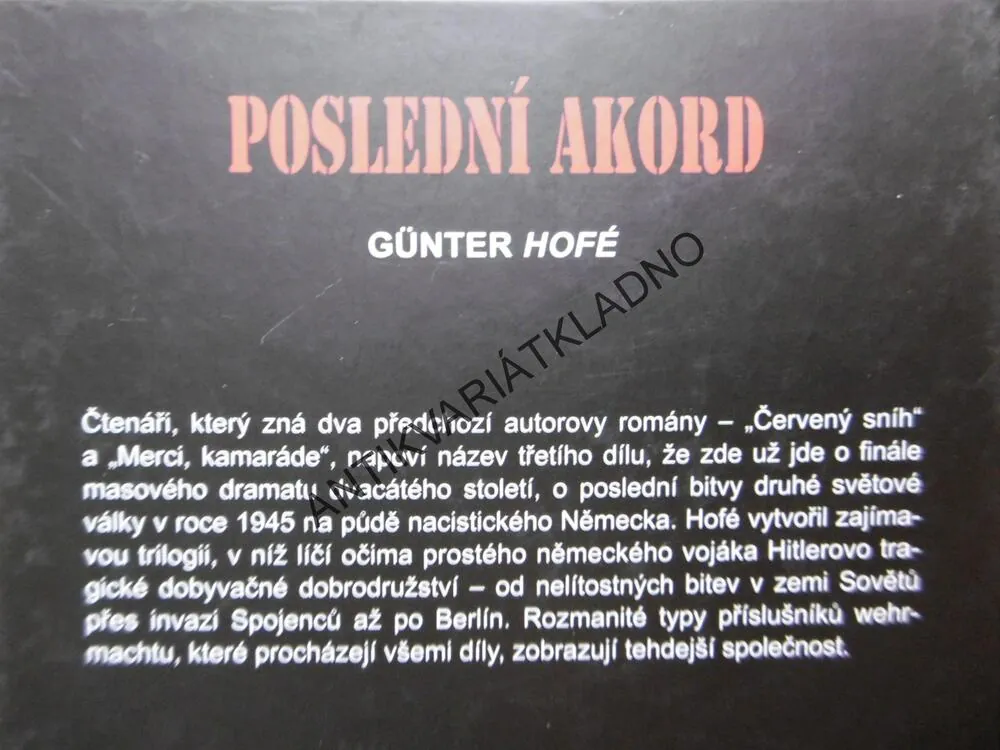 POSLEDNÍ AKORD, GÜNTER HOFÉ, **an