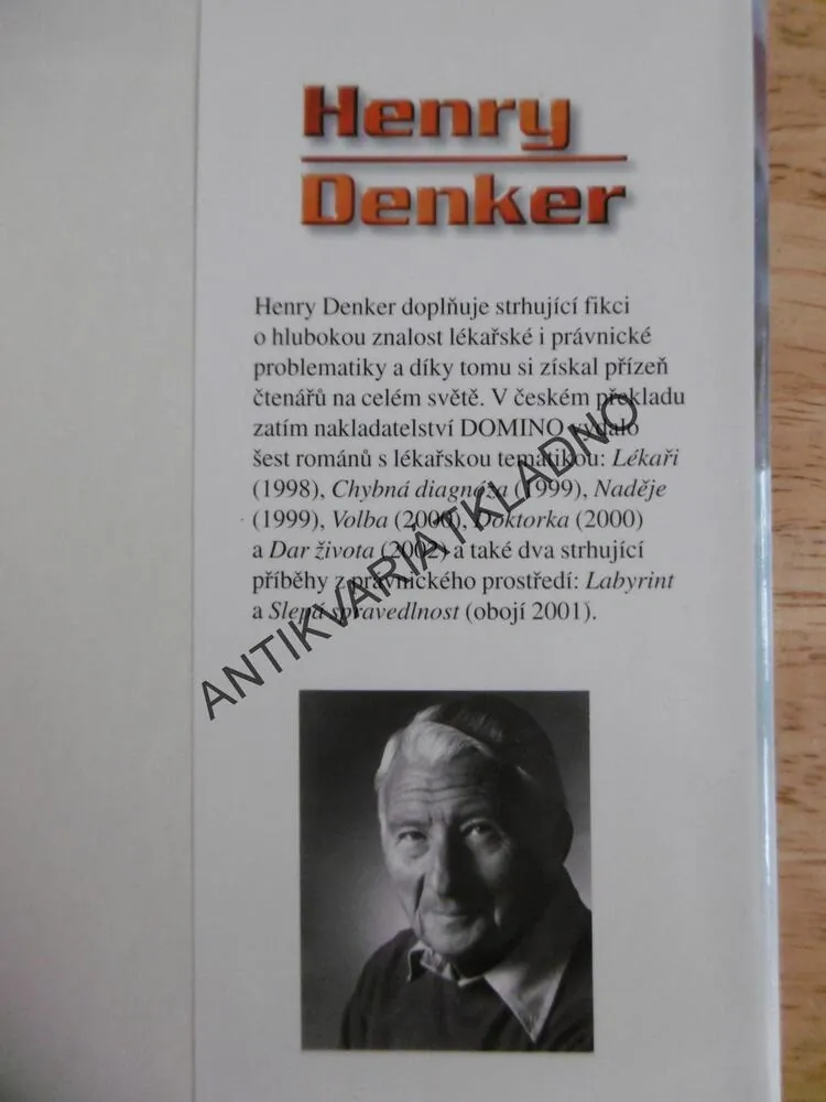 ŠANCE, HENRY DENKER, **an