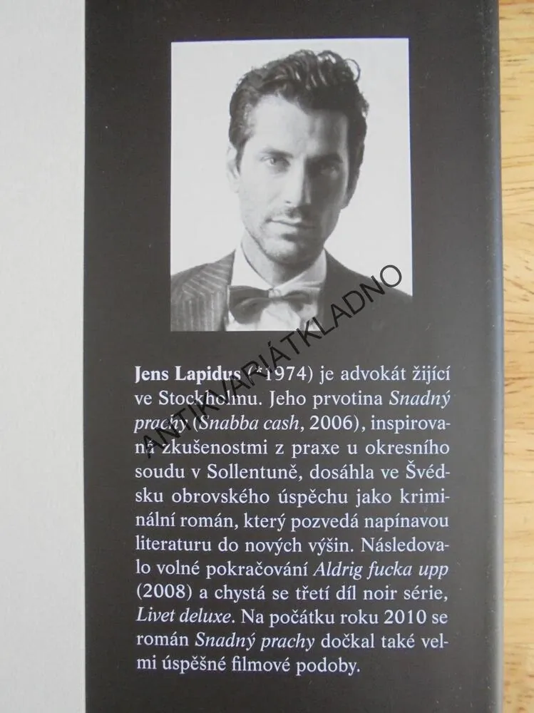 SNADNÝ PRACHY, JENS LAPIDUS, STOCKHOLM NOIR, **an