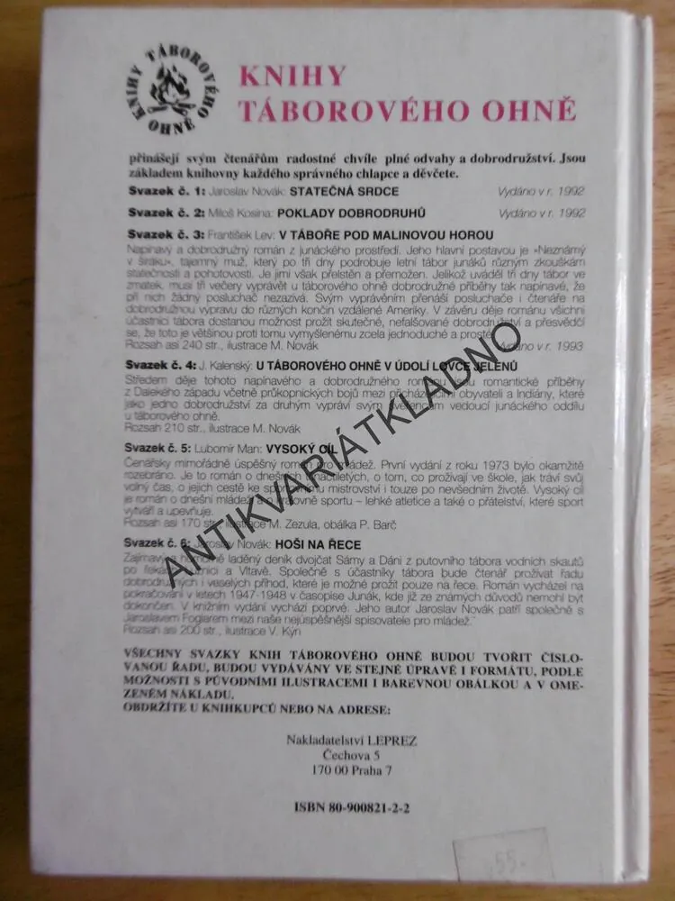 U TÁBOROVÉHO OHNĚ, V ÚDOLÍ LOVCE JELENŮ, JOSEF KALENSKÝ, NOVÁK
