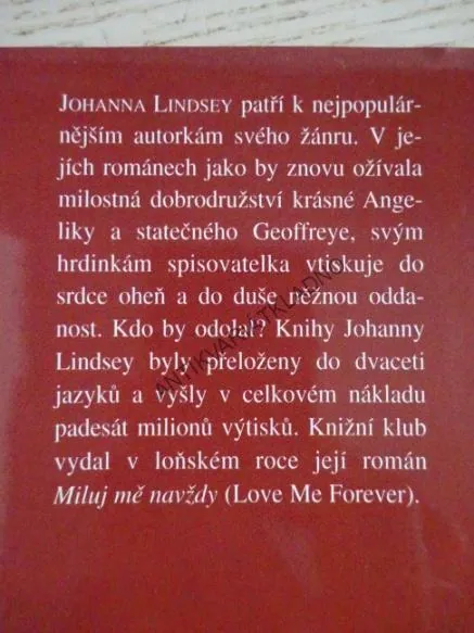 ŘEKNI, ŽE MĚ MILUJEŠ, JOHANNA LINDSEYOVÁ, LINDSEY, **an