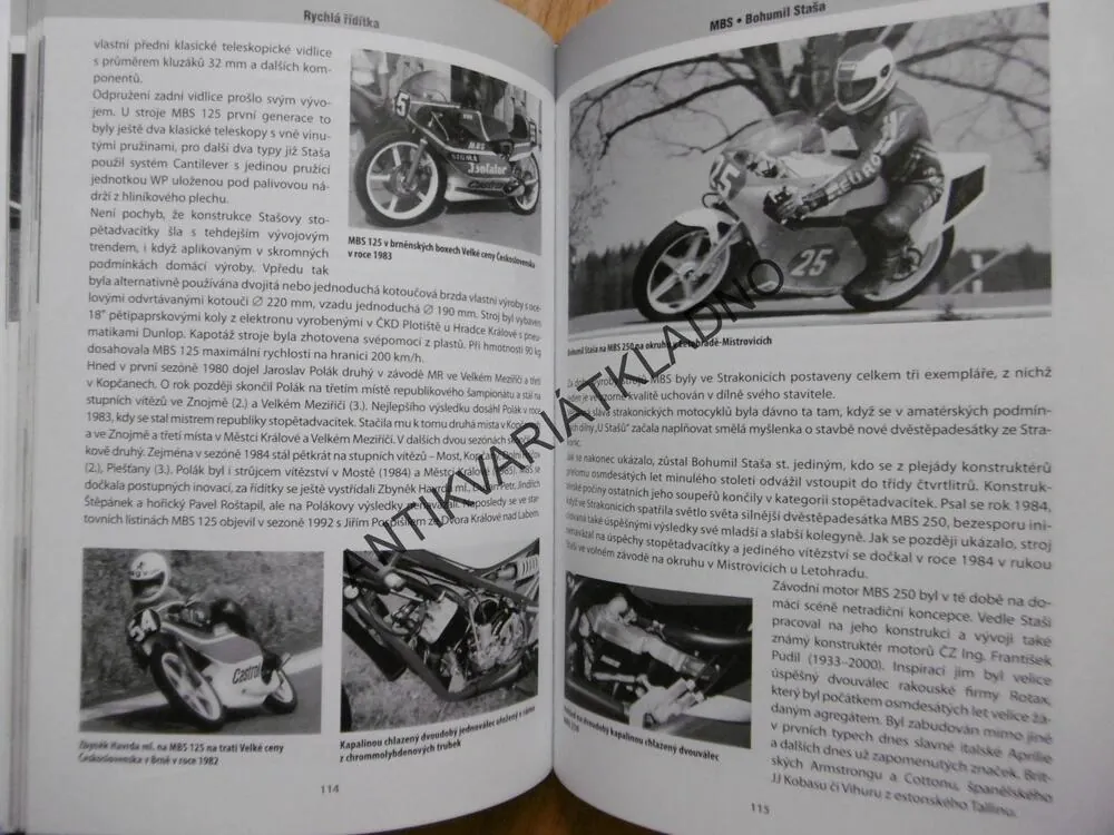 RYCHLÁ ŘÍDÍTKA, JIŘÍ WOLMUTH, ZÁVODNÍ MOTOCYKLY,