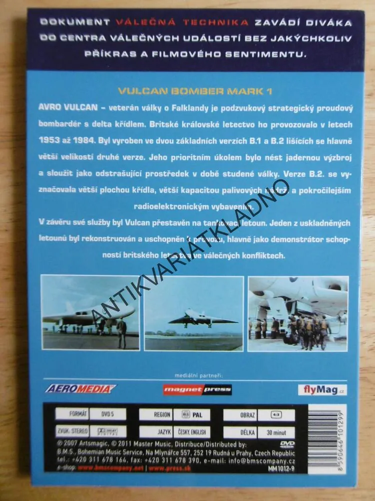 VULCAN BOMBER MARK 1, DVD FILM DOKUMENT