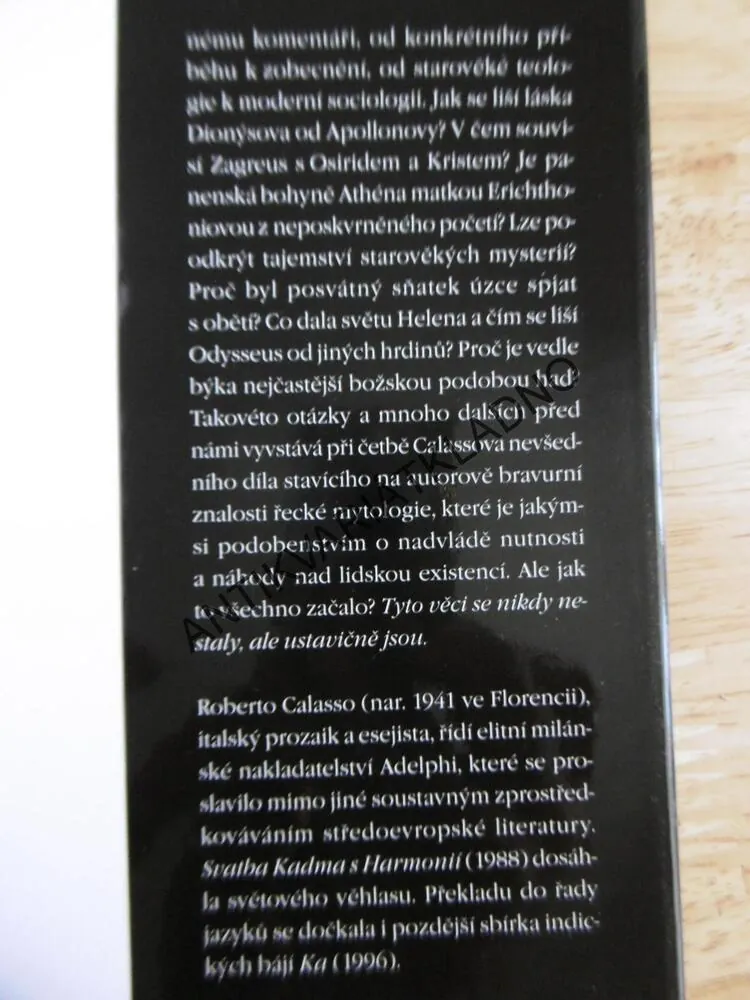 SVATBA KADMA S HARMONIÍ, ROBERTO CALASSO