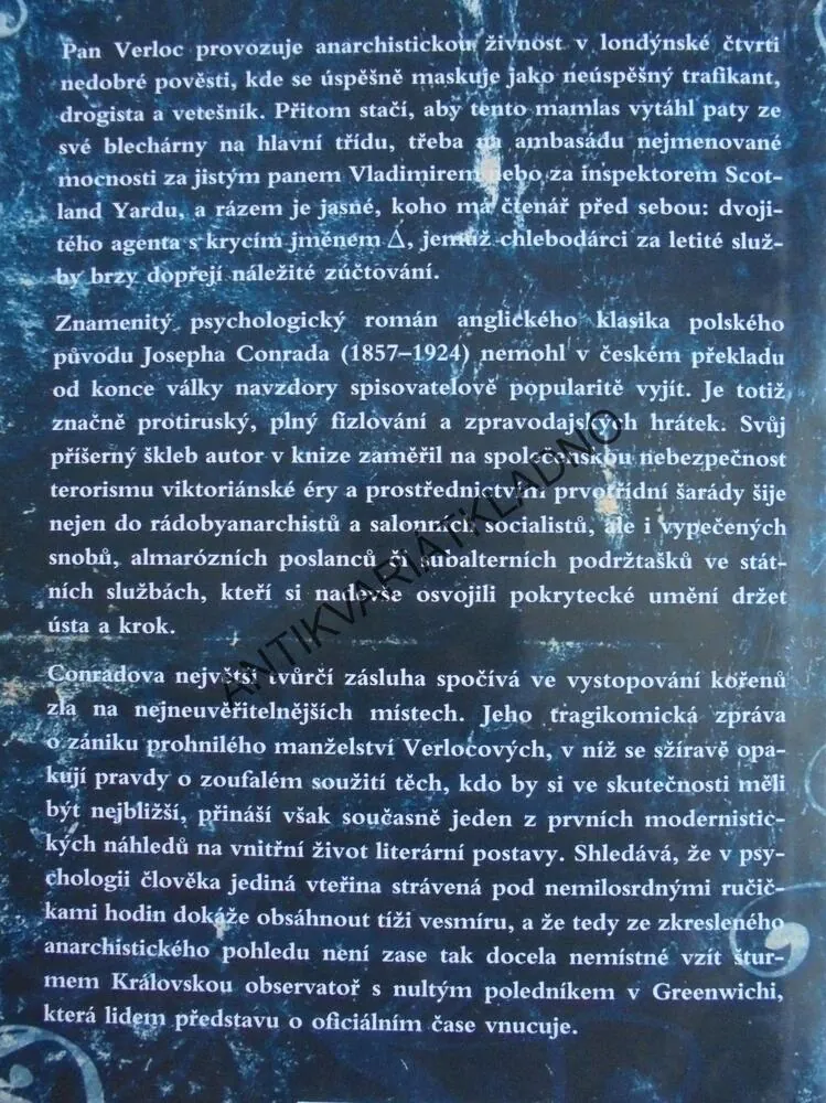 TAJNÝ AGENT, JOSEPH CONRAD, HISTORIE, **an