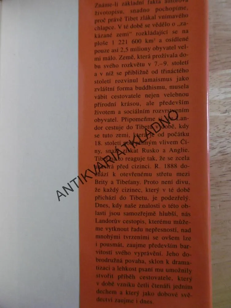 NA ZAKÁZANÝCH CESTÁCH V TIBETU 1897, HENRY S. LANDOR, **an