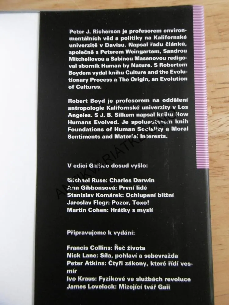 V GENECH NENÍ VŠECHNO ANEB JAK KULTURA ZMĚNILA EVOLUCI ČLOVĚKA, PETER J. RICHERSON, ROBERT BOYD