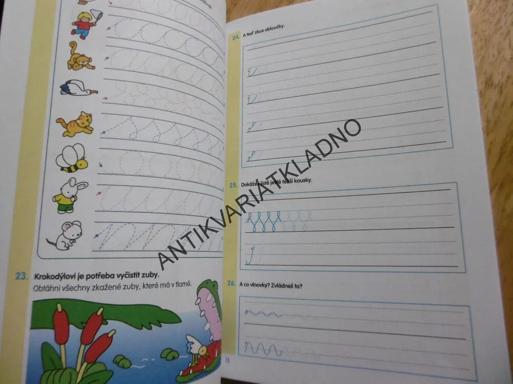 1. TŘÍDA PROCVIČUJEME PSANÍ, tahy, čáry, písmena