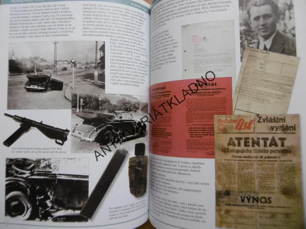 ATENTÁT, OPERACE ANTHROPOID 1941-42, BURIAN, KNÍŽEK, STEHLÍK, **an