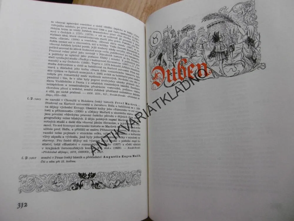 KALENDÁŘ HISTORICKÝ NÁRODA ČESKÉHO, 1-2, 1940, **an