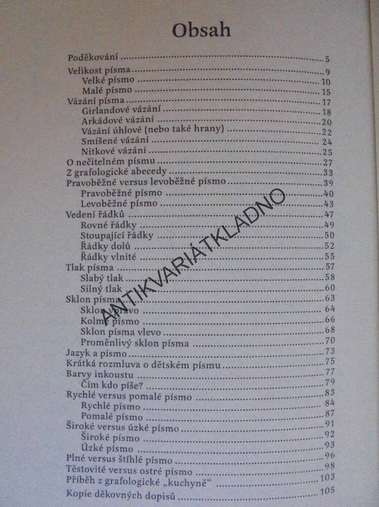 GRAFOLOGIE, ČTENÍ Z PÍSMA, JANA VÍTKOVÁ, **an