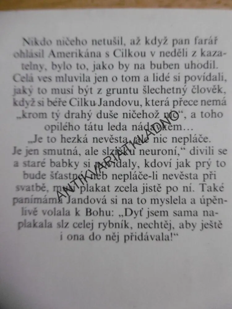 BEZ LÁSKY, VLASTA JAVOŘICKÁ,**an
