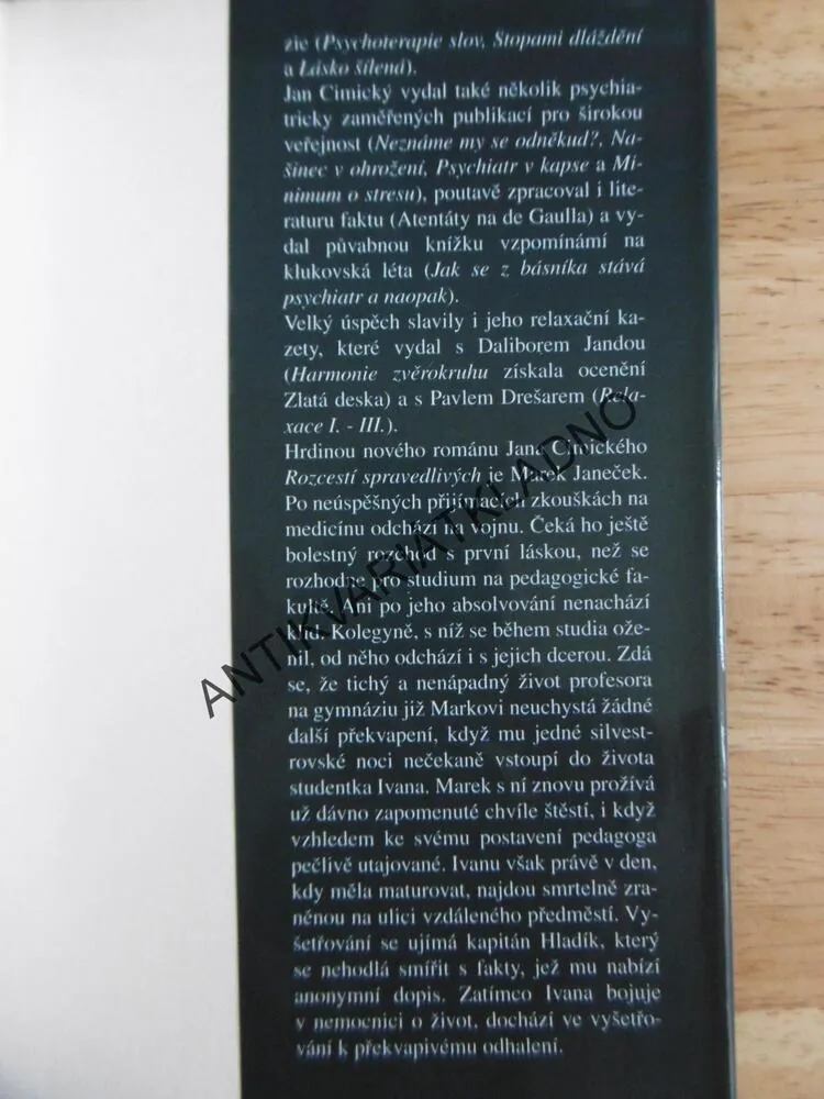 ROZCESTÍ SPRAVEDLIVÝCH, JAN CIMICKÝ, **an