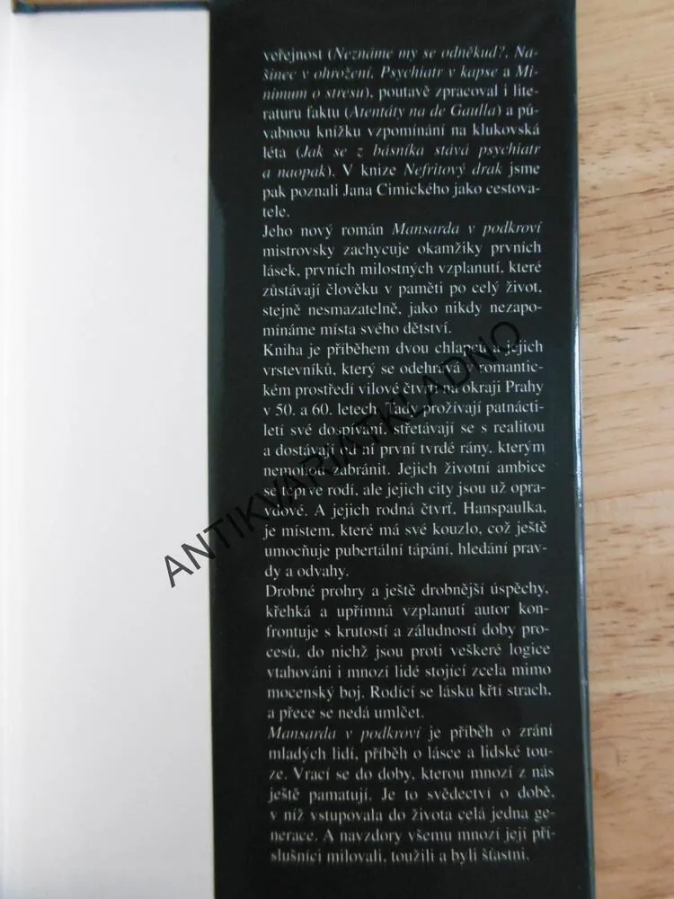 MANSARDA V PODKROVÍ, JAN CIMICKÝ, **an