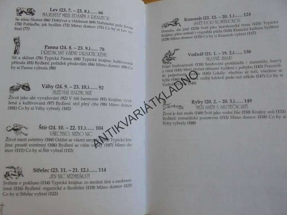 VE HVĚZDÁCH STOJÍ PSÁNO..., ASTROLOGICKÝ MÍSTOPIS,ASTROLOGIE