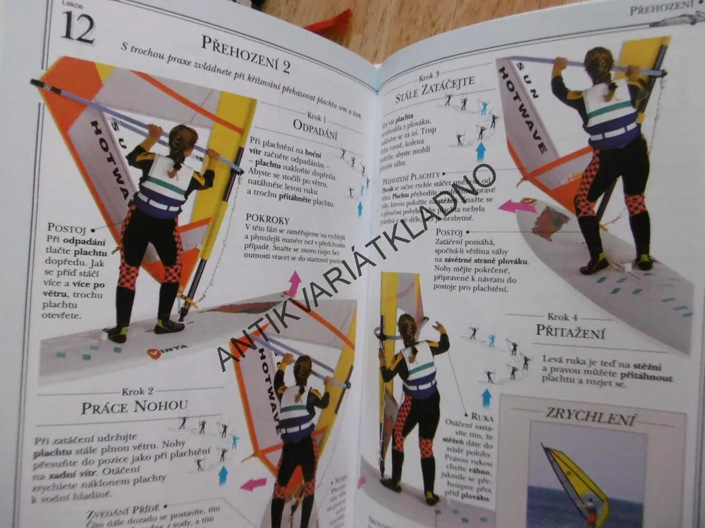 WINDSURFING, PŘÍPRAVA, ZÁKLADY, TECHNIKA JÍZDY, PHIL JONES