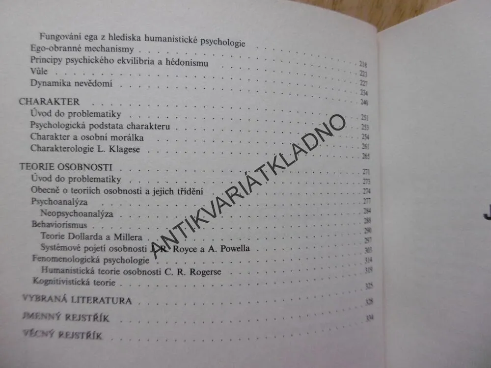 PSYCHOLOGIE OSOBNOSTI, MILAN NAKONEČNÝ