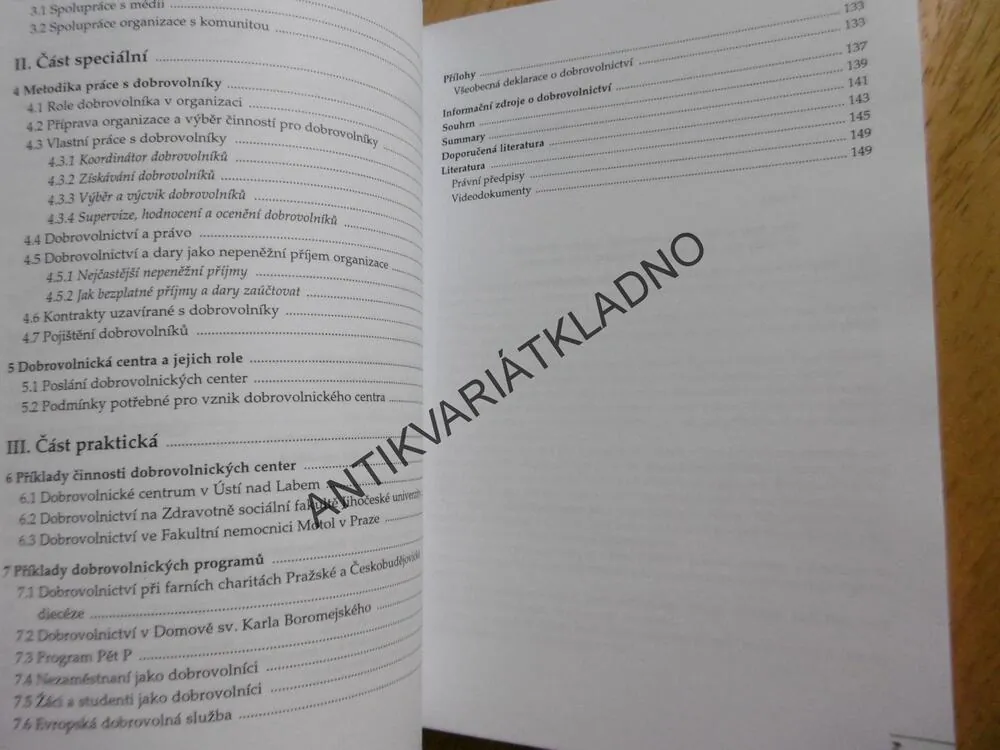 DOBROVOLNÍCI A METODIKA PRÁCE S NIMI V ORGANIZACÍCH, TOŠNER, SOZANSKÁ