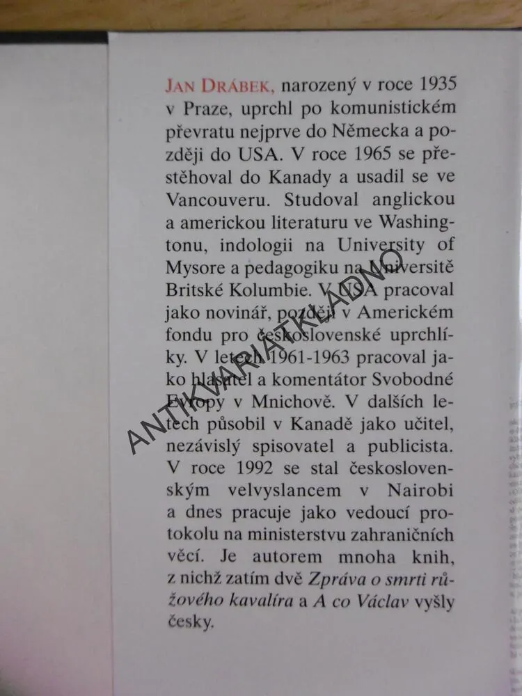 LISTEROVO DĚDICTVÍ, JAN DRÁBEK, **an