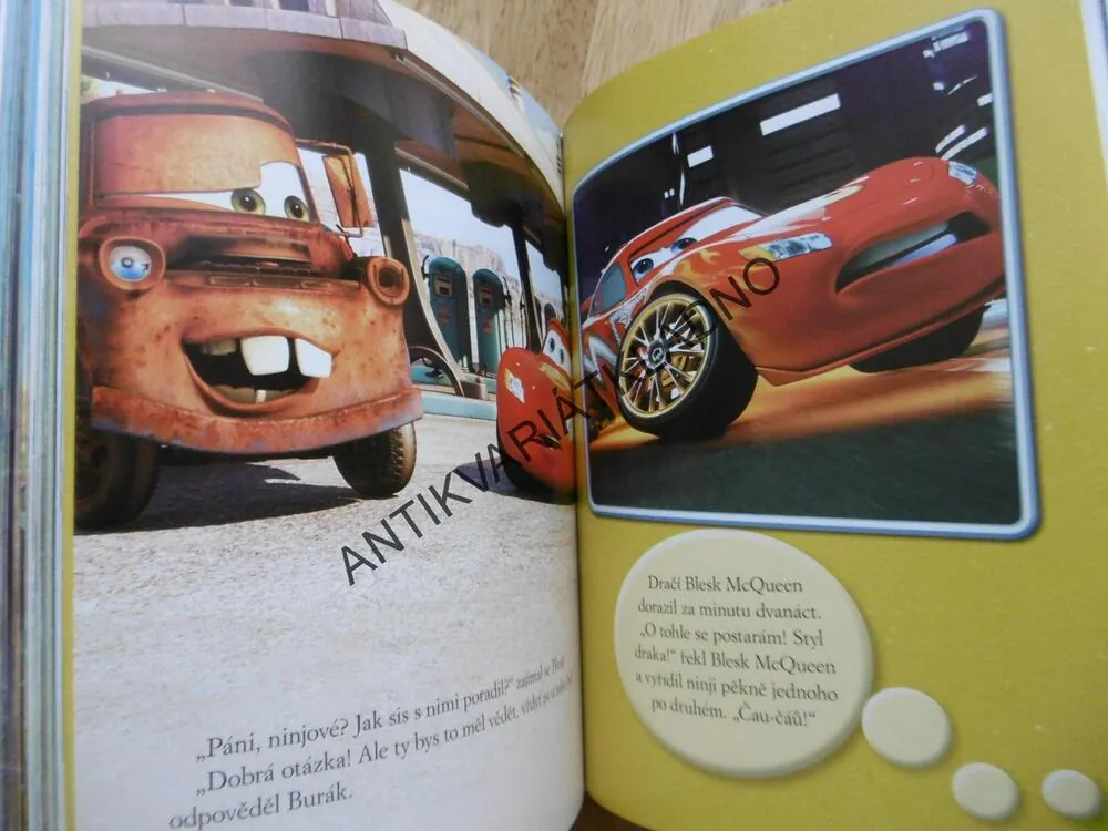 ZLATÁ KNIHA POHÁDEK, DISNEY PIXAR, AUTA, CARS,