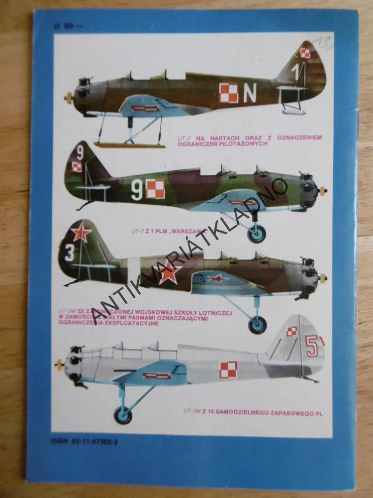 SAMOLOT SZKOLNO-TRENINGOWY UT-2, POLSKY, SEŠIT Č.107