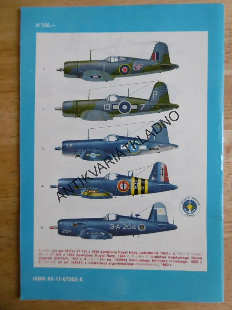 SAMOLOT MYSLIWSKI F4U CORSAIR, POLSKY, SEŠIT Č.122