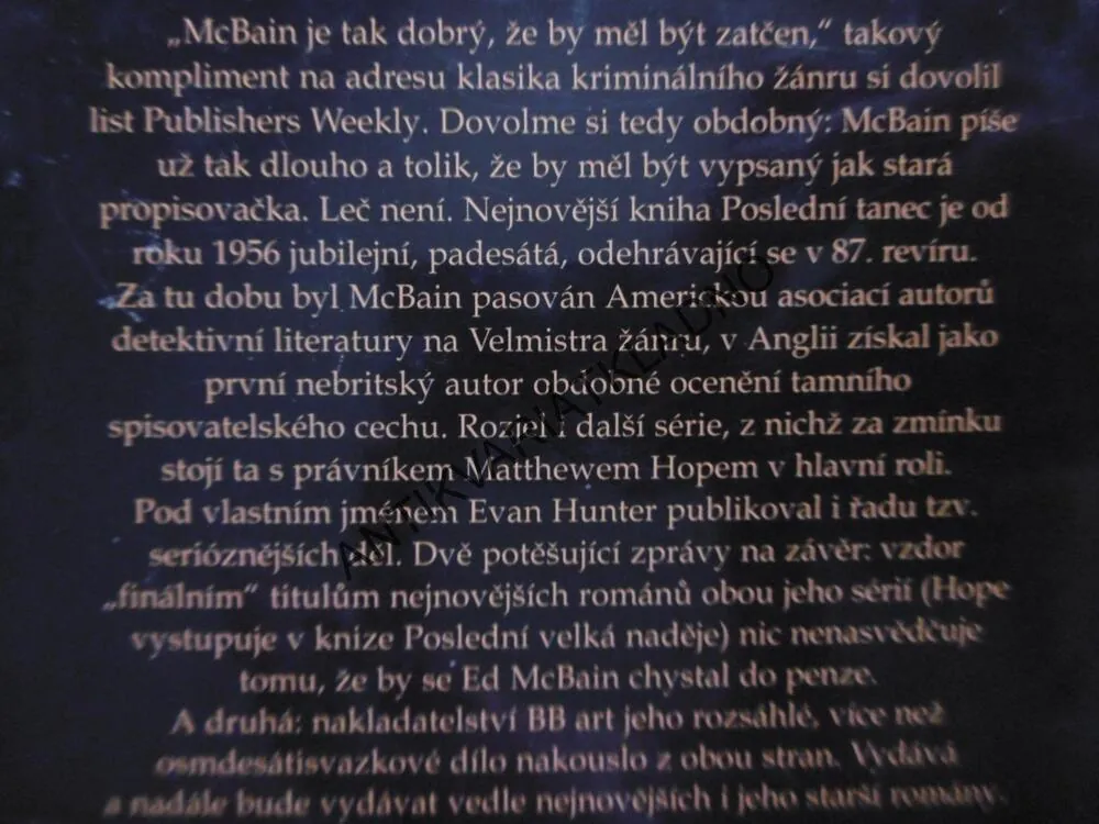 POSLEDNÍ TANEC, ED MCBAIN, **an