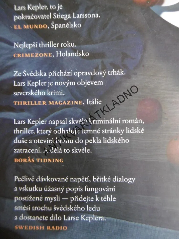 HYPNOTIZÉR, LARS KEPLER, **an