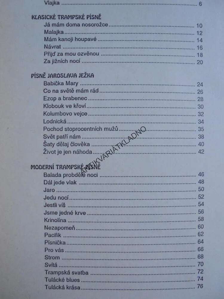 SBÍRKA PÍSNÍ OD TÁBOROVÝCH OHŇŮ, 3.,NOTY, TEXT,AKORDY,ZPĚVNÍK