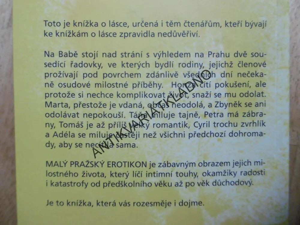 MALÝ PRAŽSKÝ EROTIKON, PATRIK HARTL, **an
