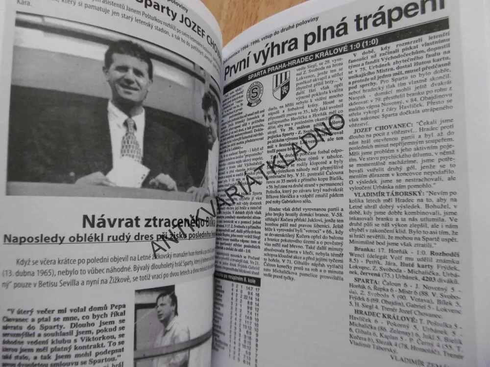 SPARTA VE HVĚZDÁCH, 1910-2007, DENEBA, FOTBAL