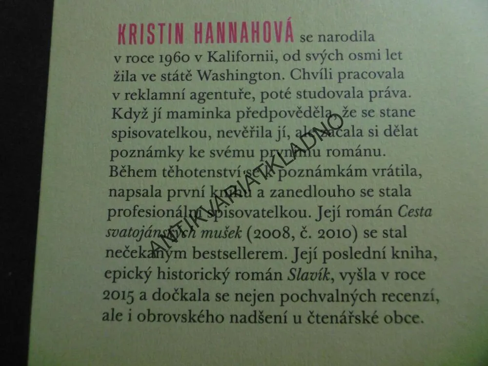 SLAVÍK, KRISTIN HANNAHOVÁ