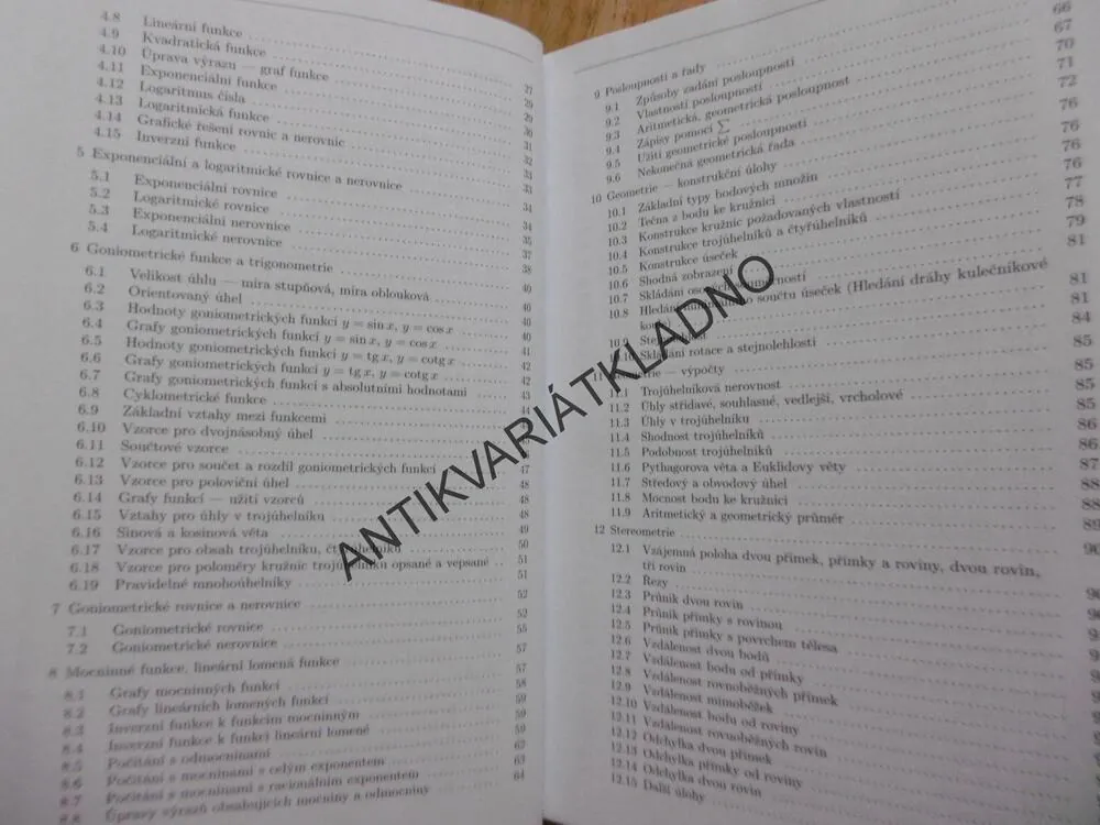 MATEMATIKA, PŘÍPRAVA K MATURITĚ A PŘIJÍMACÍM ZKOUŠKÁM NA VYSOKÉ ŠKOLY
